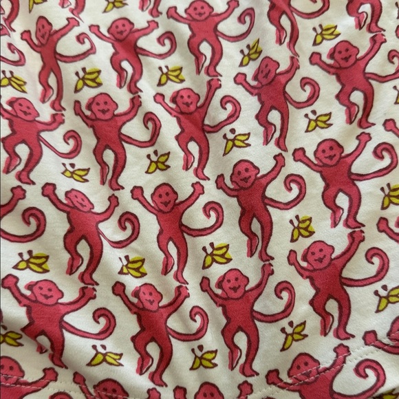 Roller Rabbit Pink Monkey Print PJ Set - Picture 3 of 3
